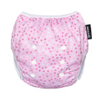 T-TOMI Swim pants with ruffle Pink dots