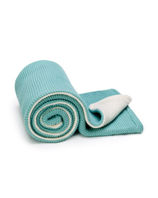 T-TOMI Knitted blanket WARM Mint waves