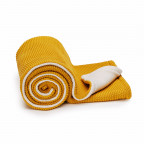 T-TOMI Knitted blanket WARM Mustard waves