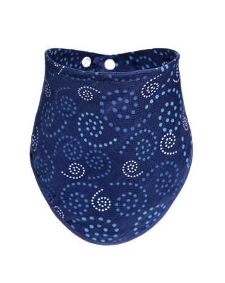 T-TOMI Bamboo bib Dark spirales