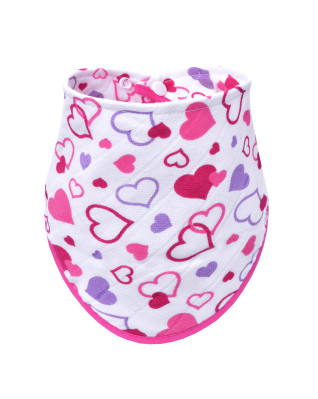 T-TOMI Bamboo bib Hearts