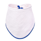 T-TOMI Bamboo bib White with blue edging