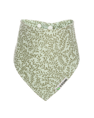 T-TOMI Muslin bib Mint leafs