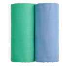 T-TOMI Cloth towels TETRA EXCLUSIVE COLLECTION Blue + Green