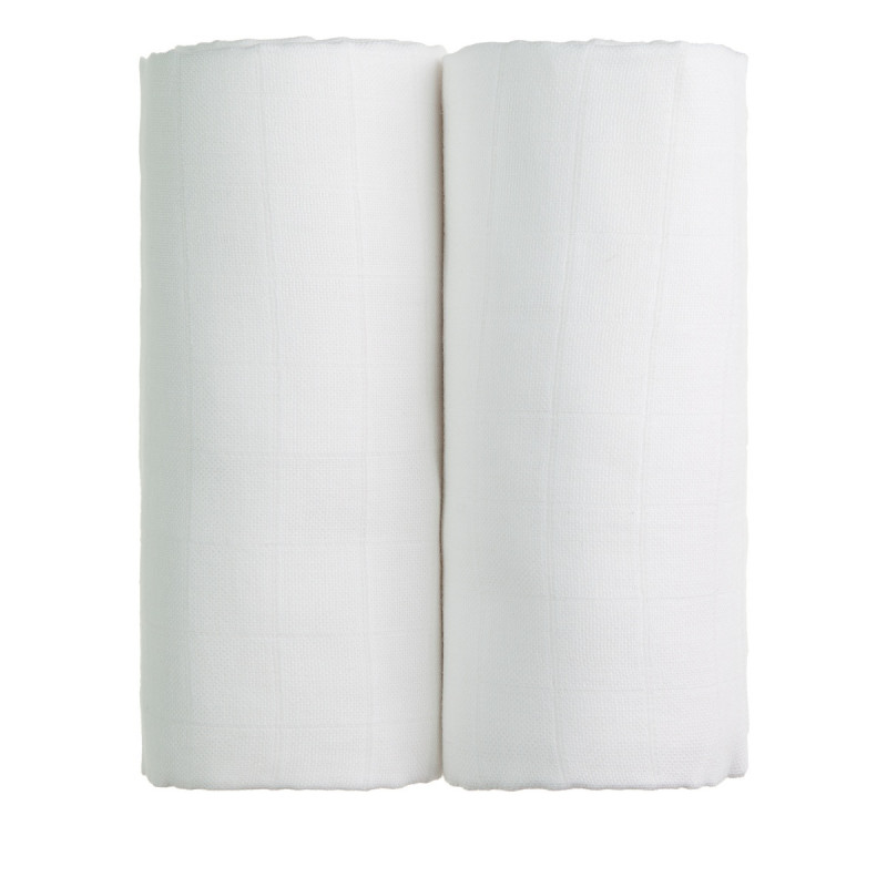T-TOMI Cloth towels TETRA EXCLUSIVE COLLECTION White + White