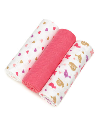 T-TOMI Cloth diapers TETRA HIGH QUALITY Pink snails