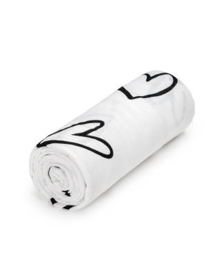 T-TOMI Big cotton TETRA towel Hearts