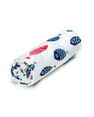 T-TOMI Big bamboo towel Fish
