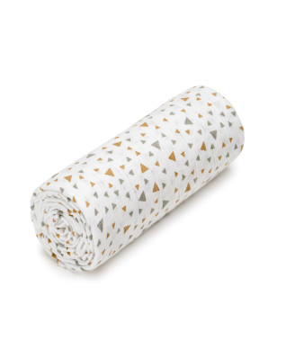 T-TOMI Big cotton TETRA towel Beige triangles 