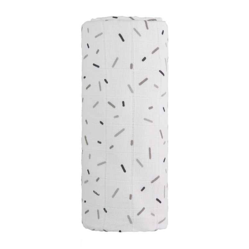 T-TOMI Big cotton TETRA towel Grey lines