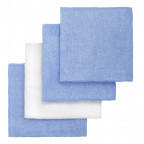 T-TOMI BIO Bamboo baby washcloths Blue