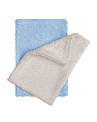 T-TOMI Bamboo baby washgloves Natur + Blue
